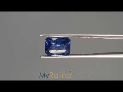 4.59 Carats Octagon Blue Sapphire