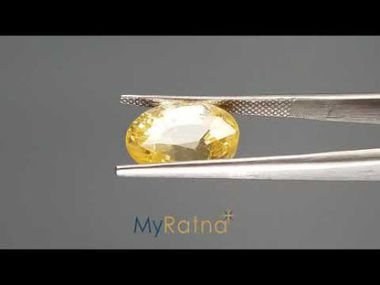 10.42 Carats Oval Yellow Sapphire