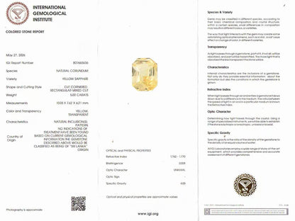 Yellow Sapphire (Pukhraj) - 5.01 Carats