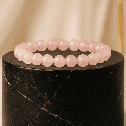 rose quartz bracelet, rose quartz crystal bracelet, rose quartz bead bracelet, rose quartz bracelet original
