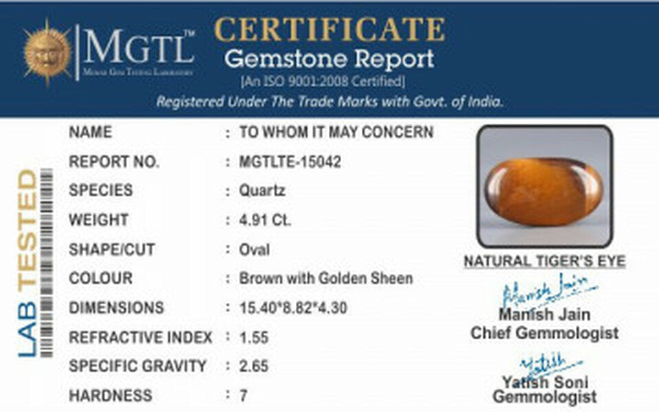 Tiger Eye - 4.91 Carats