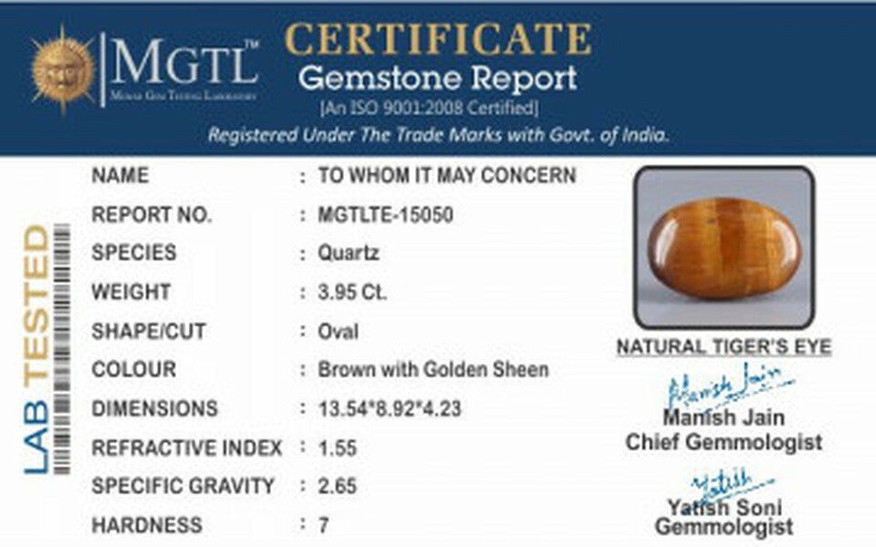 Tiger Eye - 3.95 Carats