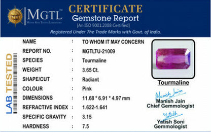 Pink Tourmaline - 3.65 Carats