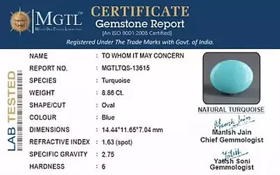 Turquoise - 8.86 Carats