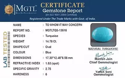 Turquoise - 14.78 Carats