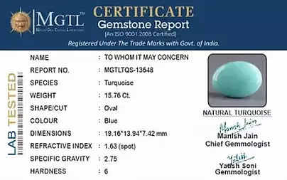 Turquoise - 15.76 Carats