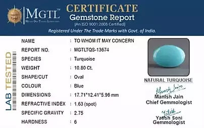 Turquoise - 10.80 Carats