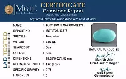 Turquoise - 5.28 Carats