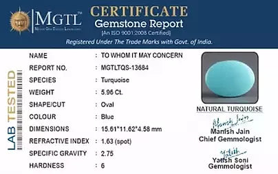 Turquoise - 5.96 Carats
