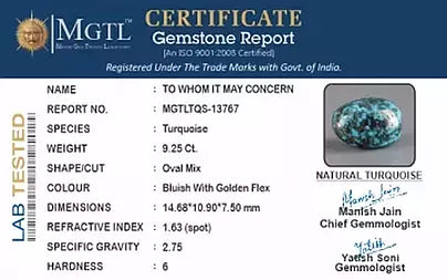 Turquoise - 9.25 Carats