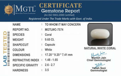 White Coral - 9.65 Carats